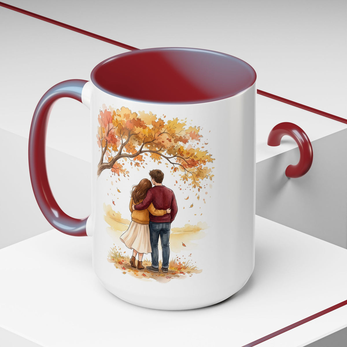 Autumn Couple Under Tree Coffee Mug