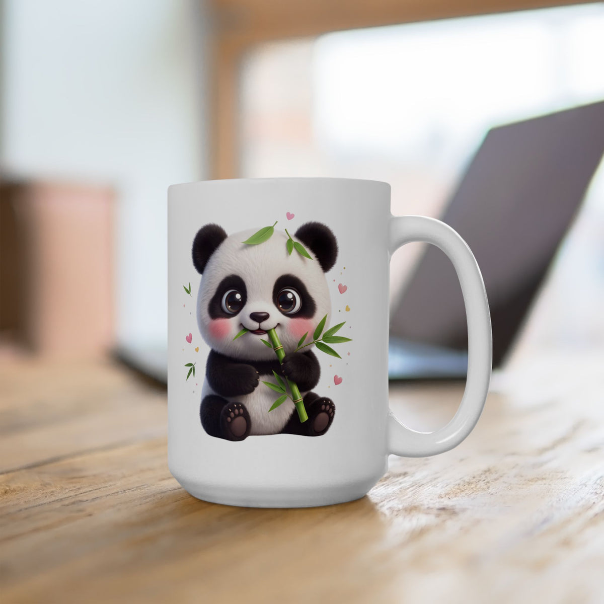 Cute Panda Ceramic Mug - Kawaii Bamboo Lover Coffee Cup (11oz & 15oz)