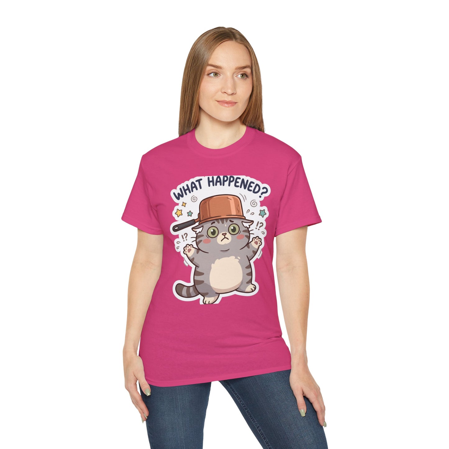 What Happened? Cute Kitten Graphic Tee