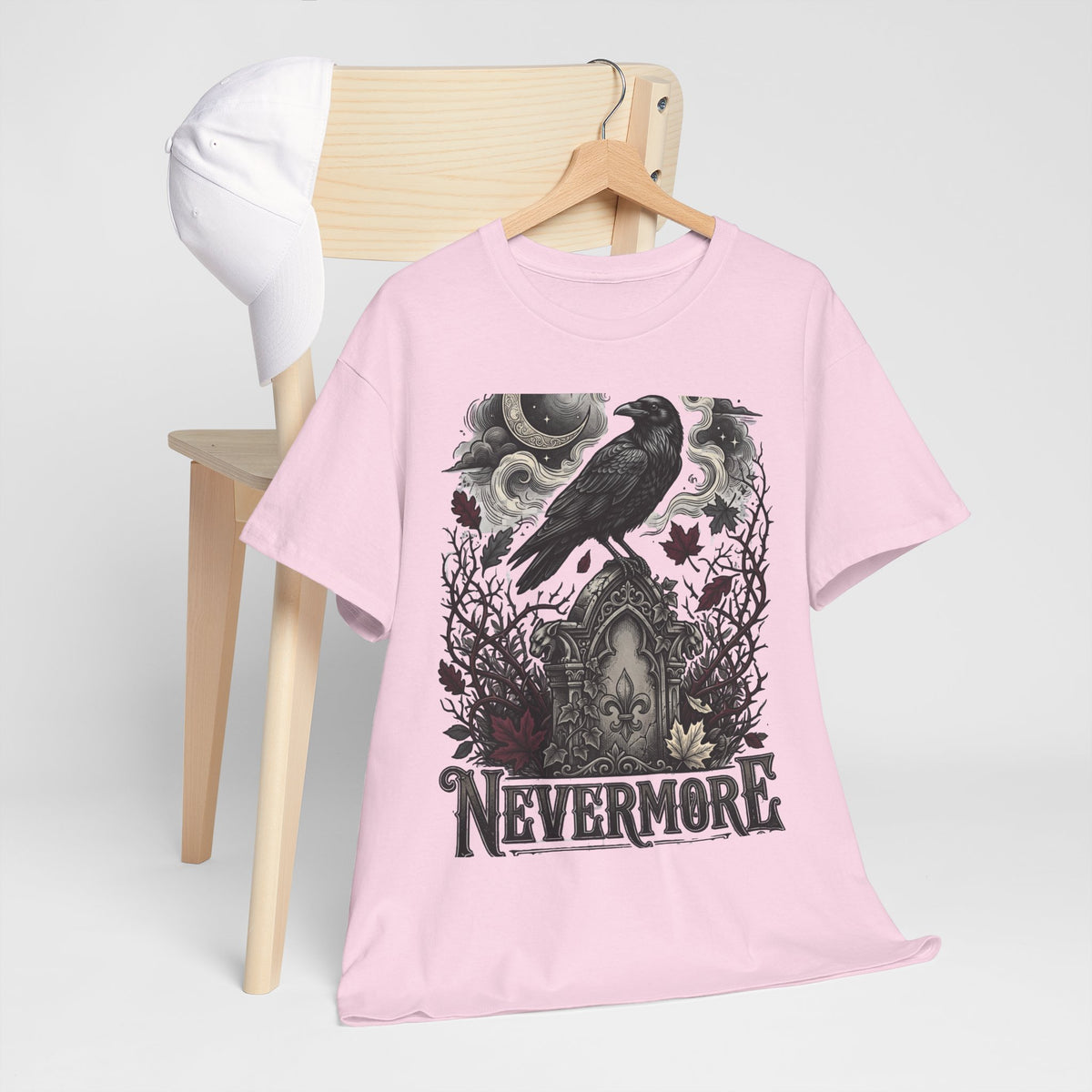 Nevermore Raven T-Shirt — Gothic Edgar Allan Poe Tribute Tee