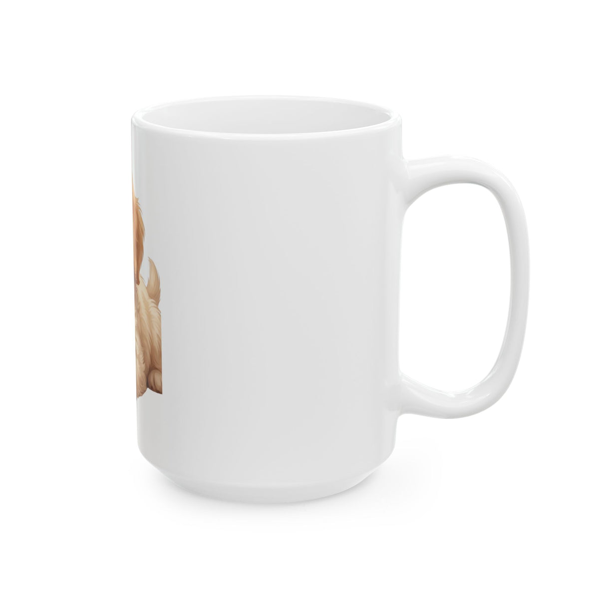 Cute Puppy Ceramic Mug – Adorable Fluffy Puppy Coffee Cup (11oz & 15oz)