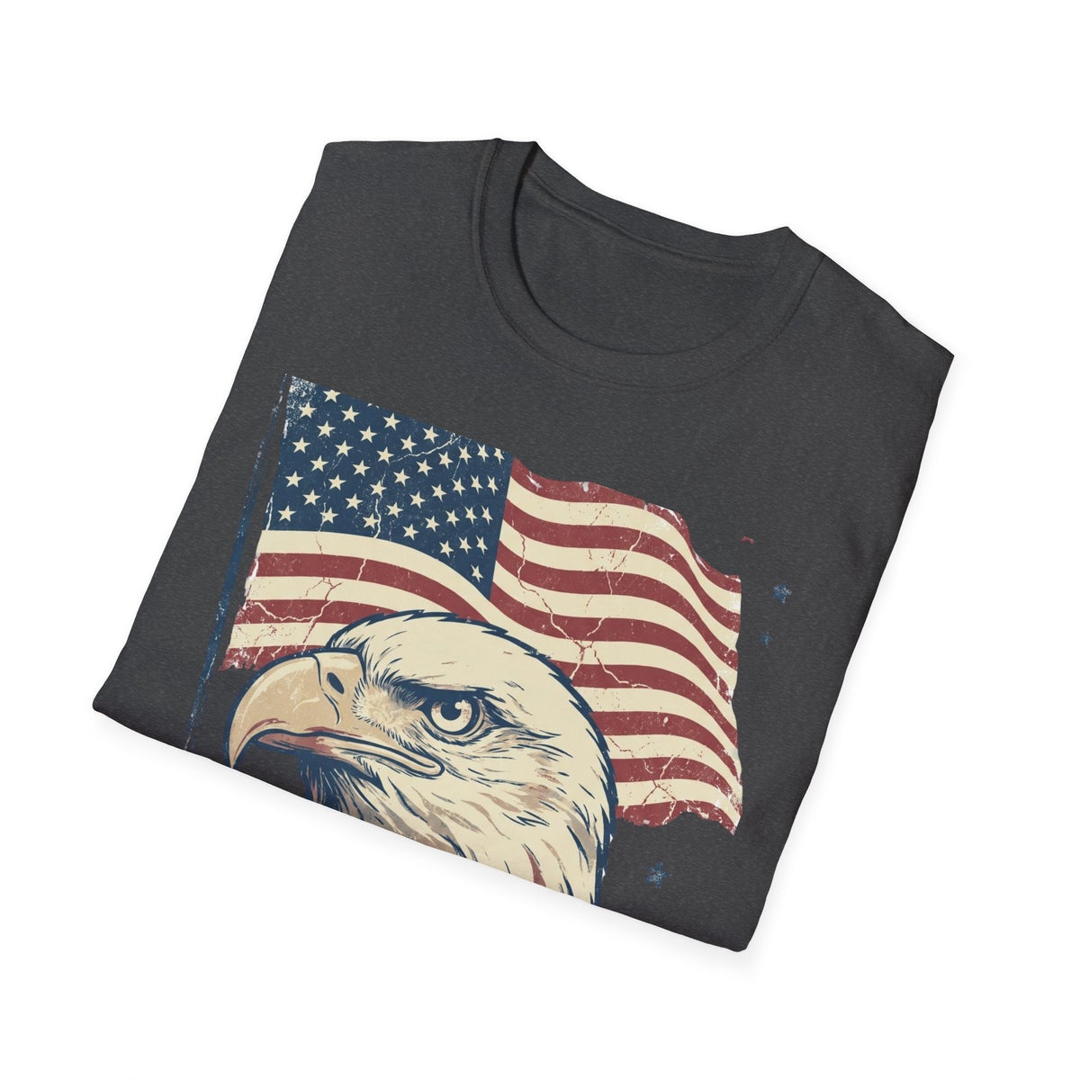 Eagle & American Flag T-Shirt — Patriotic Bald Eagle Tee for 4th of July