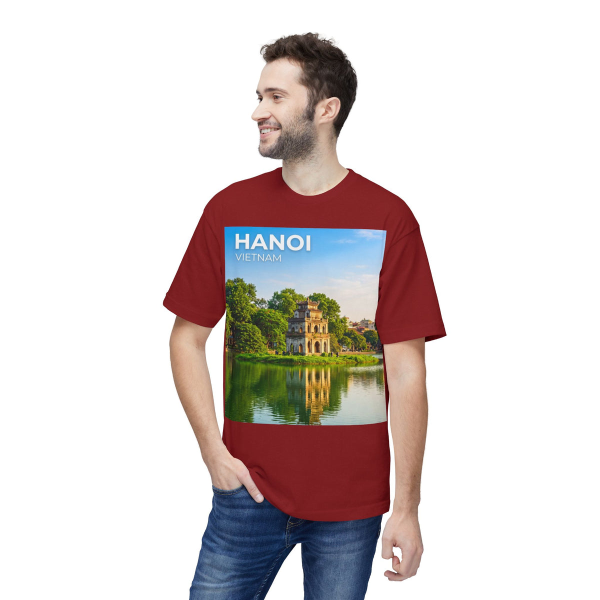 Hanoi Vietnam Travel T-Shirt – Hoan Kiem Lake Temple Photo Tee