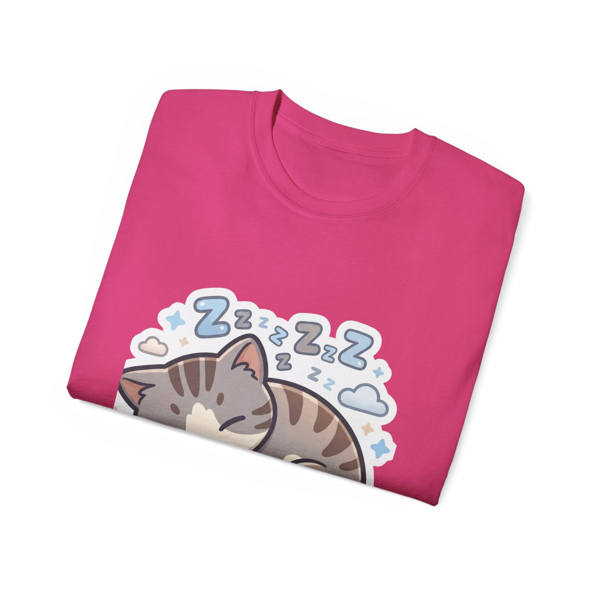 Sleeping Kitty T-Shirt — Cute Sleeping Cat Design (Zzz)