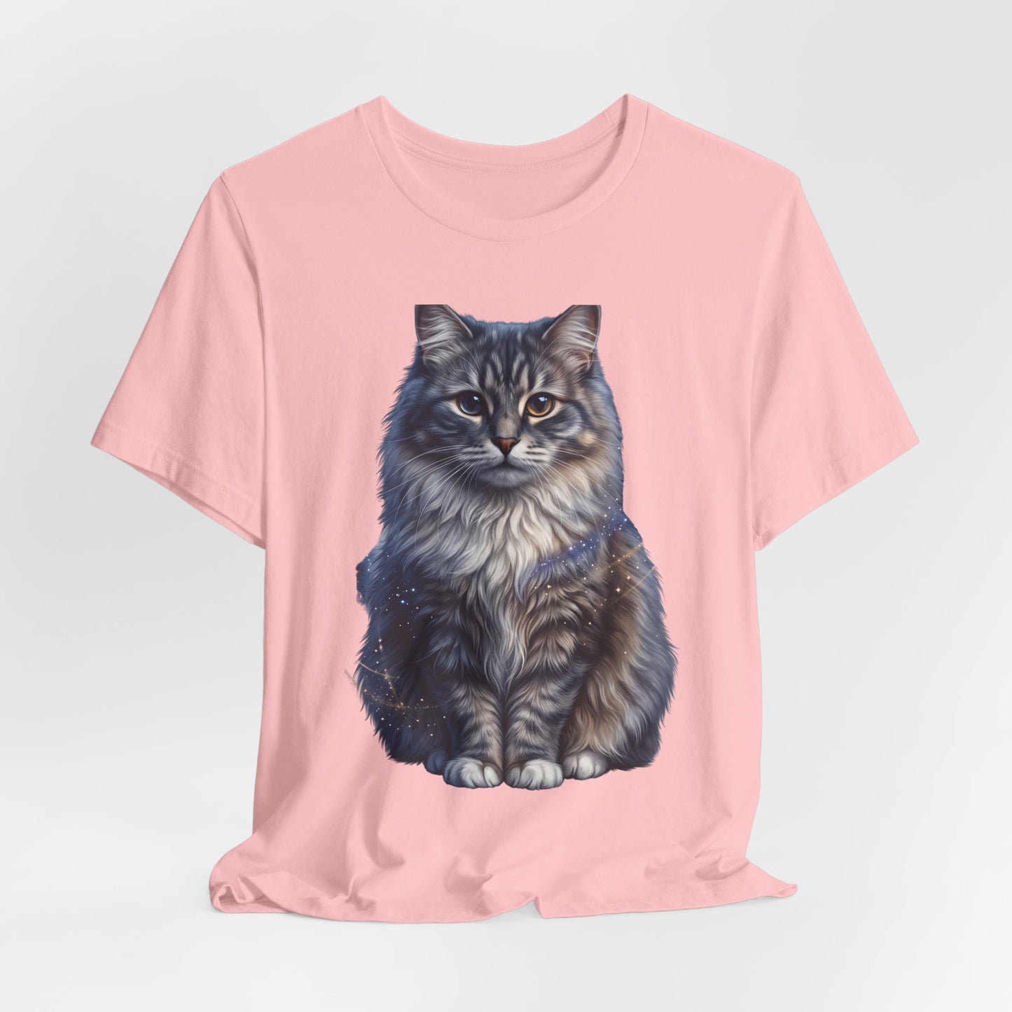 Fluffy Tabby Cat T‑Shirt — Realistic Maine Coon Portrait Tee