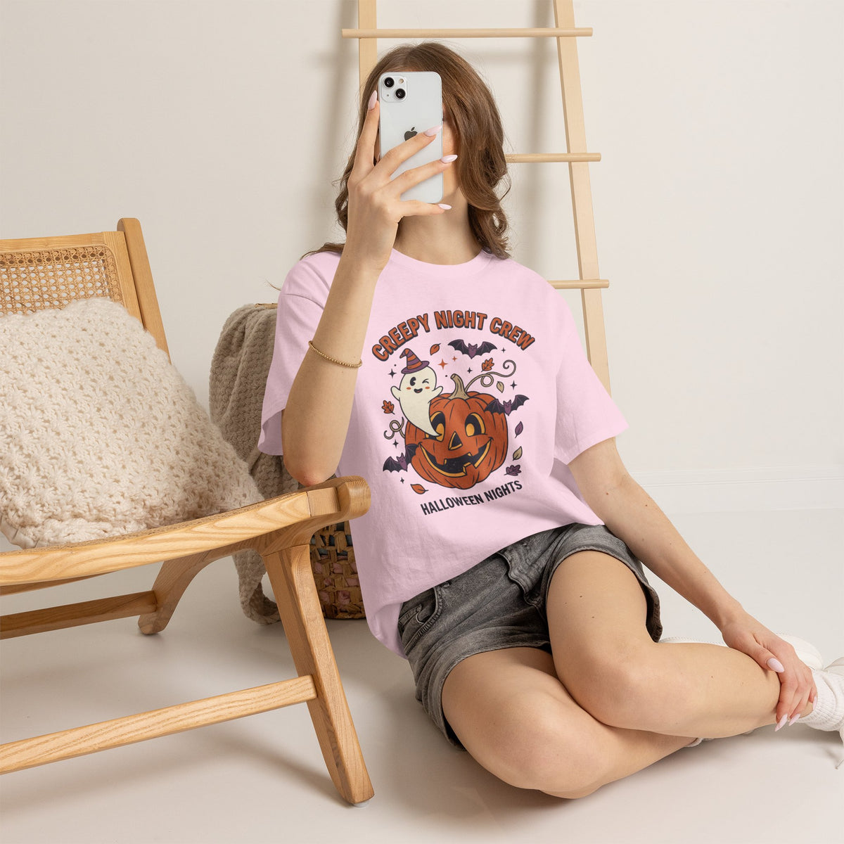 Halloween Nights T-Shirt — Creepy Night Crew Pumpkin & Ghost Tee