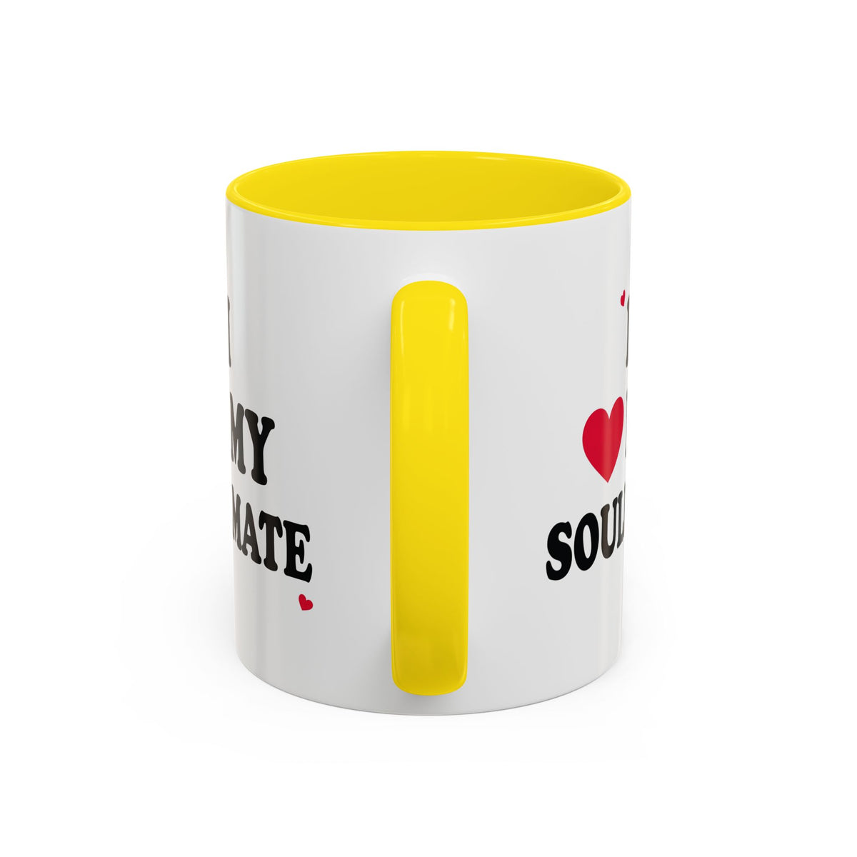 I Love My Soulmate Accent Coffee Mug