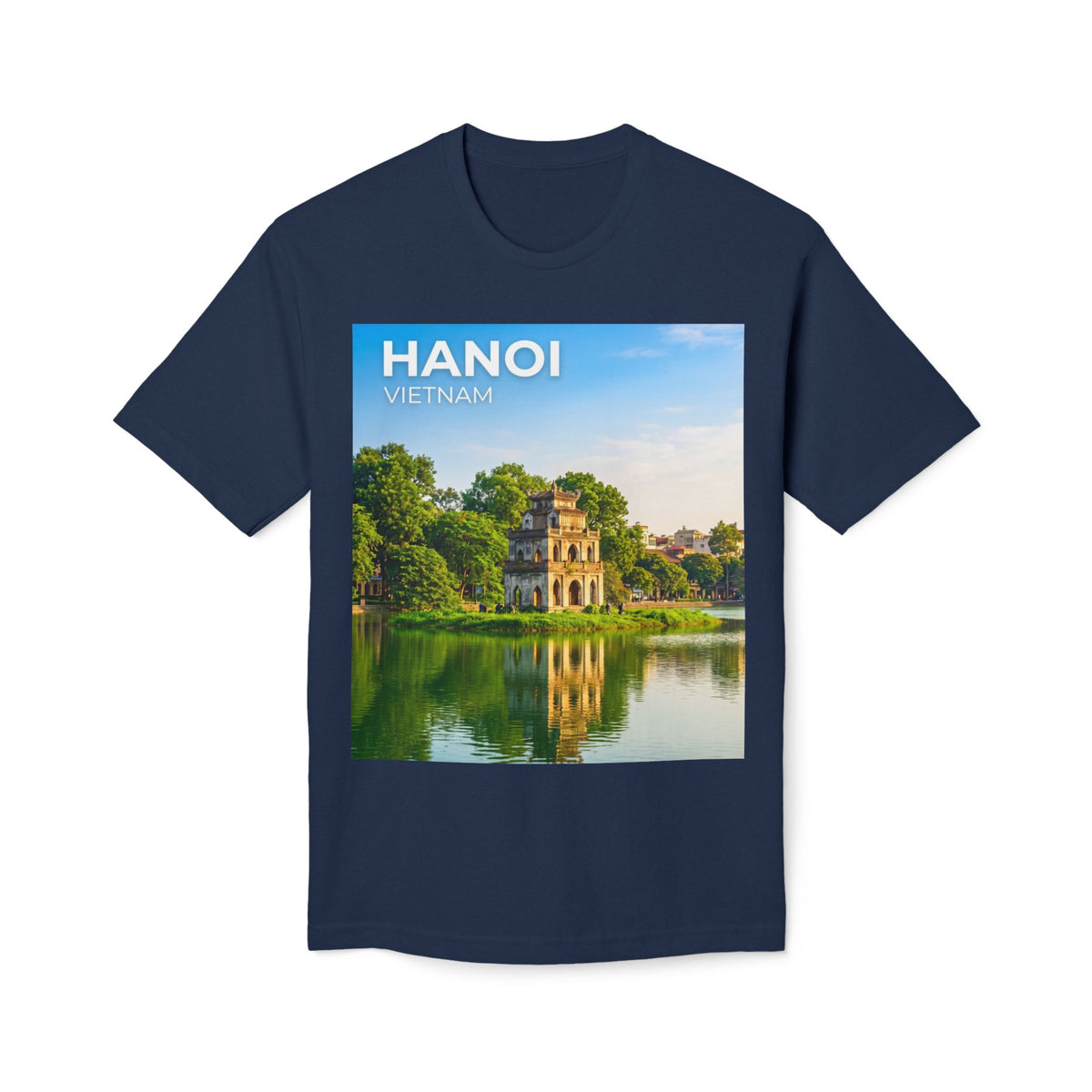 Hanoi Vietnam Travel T-Shirt – Hoan Kiem Lake Temple Photo Tee