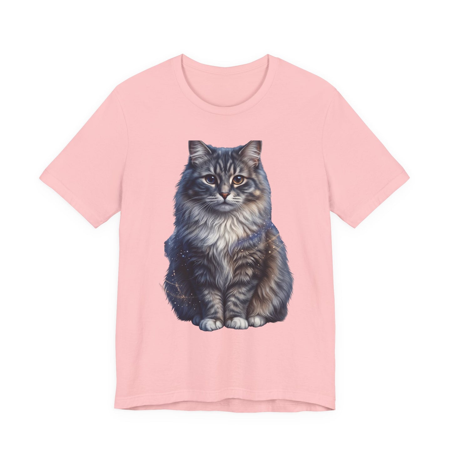 Fluffy Tabby Cat T‑Shirt — Realistic Maine Coon Portrait Tee