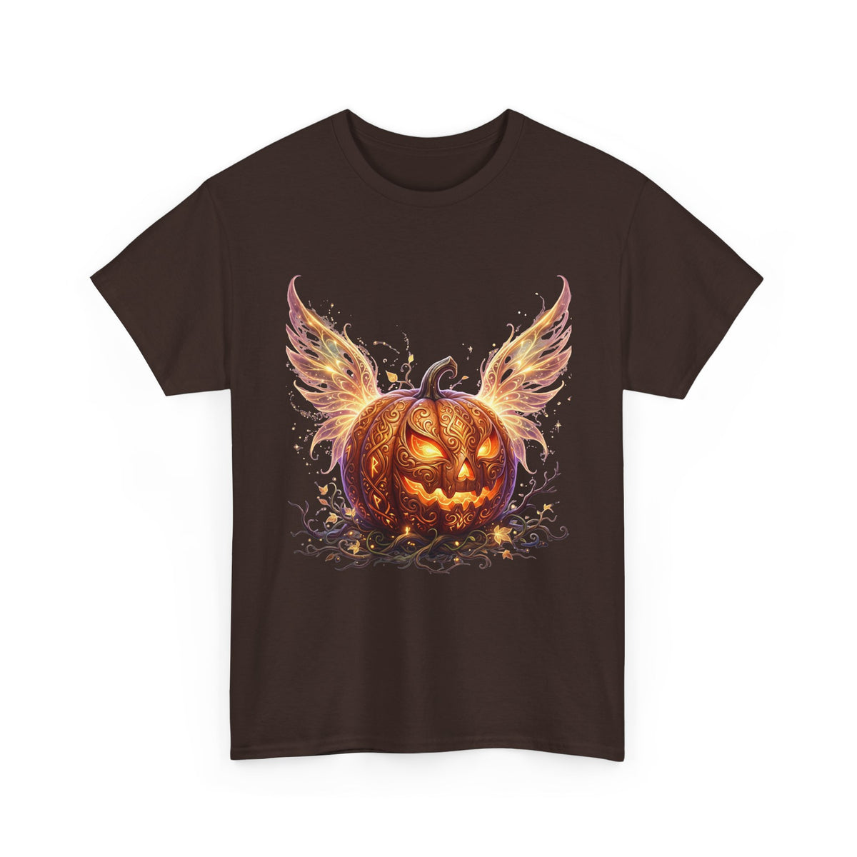 Halloween Pumpkin Tee — Winged Jack-O'-Lantern Graphic Shirt