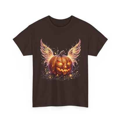 Halloween Pumpkin Tee — Winged Jack-O'-Lantern Graphic Shirt