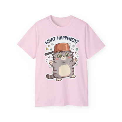 What Happened? Cute Kitten Graphic Tee