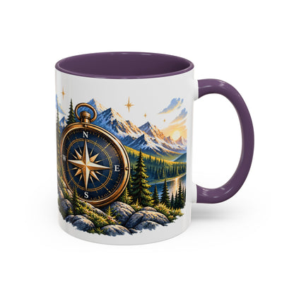 Adventure Compass Mountain Coffee Mug