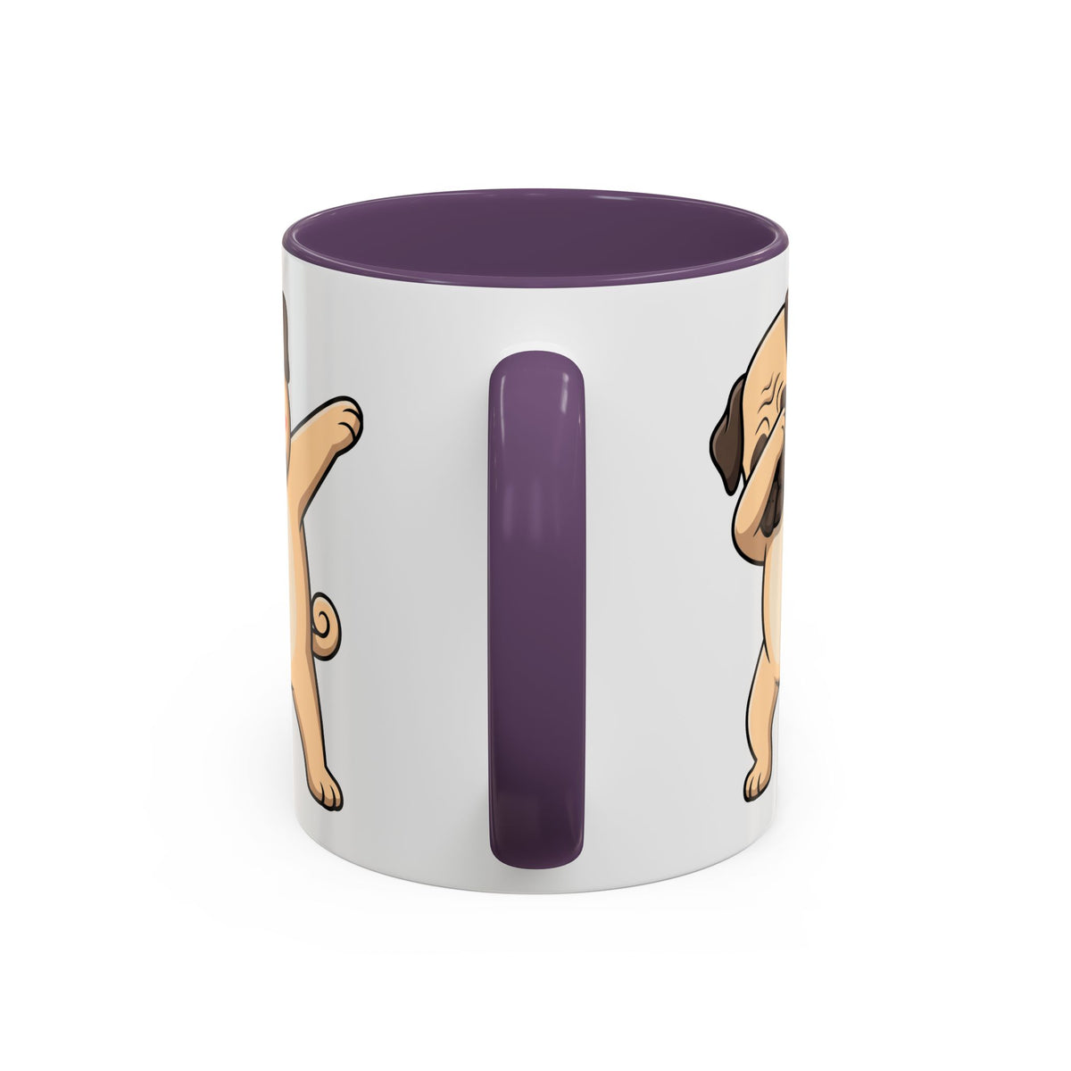 Dabbing Pug Coffee Mug — Cute Dog Accent Mug (11/15 oz)