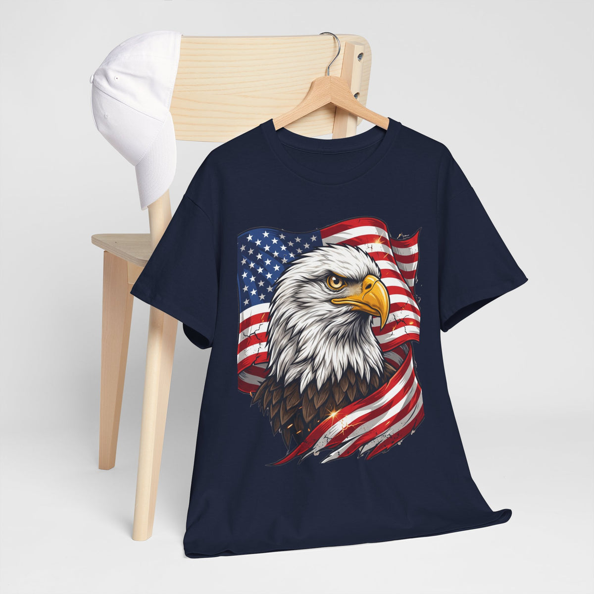 Patriotic Eagle T-Shirt – American Flag Bald Eagle Graphic Tee