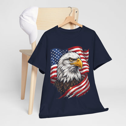 Patriotic Eagle T-Shirt – American Flag Bald Eagle Graphic Tee