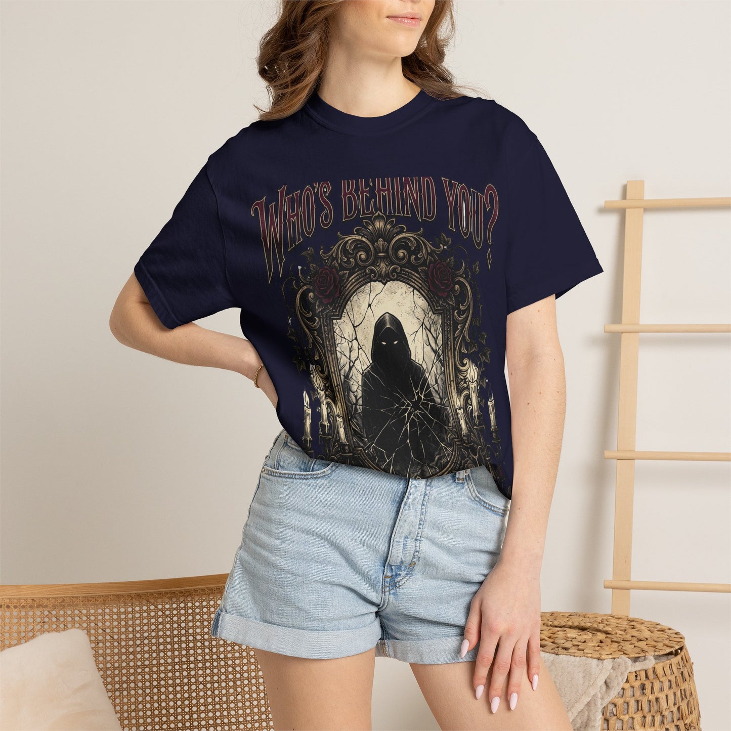 Who's Behind You? Gothic Grim Reaper T-Shirt