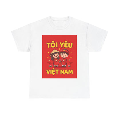 T-Shirt - "Tôi Yêu Việt Nam" Cute Couple Vietnam Pride Tee