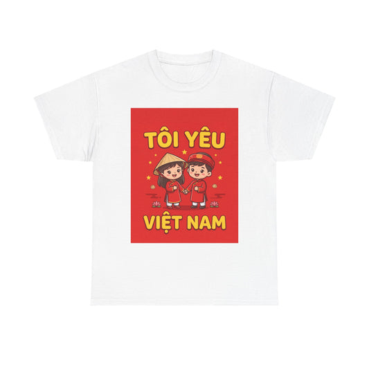 T-Shirt - "Tôi Yêu Việt Nam" Cute Couple Vietnam Pride Tee