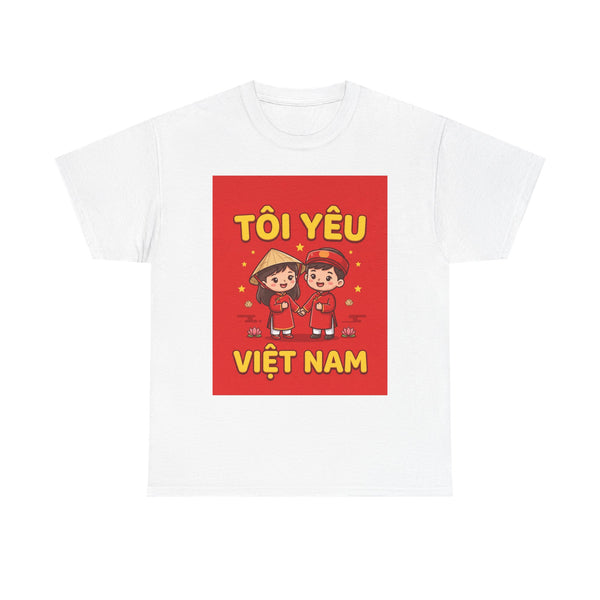 T-Shirt - "Tôi Yêu Việt Nam" Cute Couple Vietnam Pride Tee