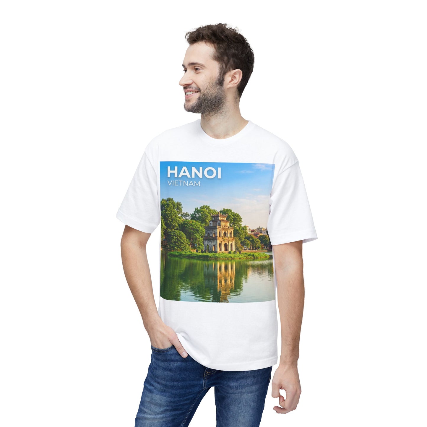 Hanoi Vietnam Travel T-Shirt – Hoan Kiem Lake Temple Photo Tee
