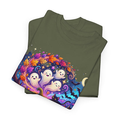 Halloween Pumpkin & Ghosts T-Shirt — Cute Spooky Jack-O'-Lantern Tee
