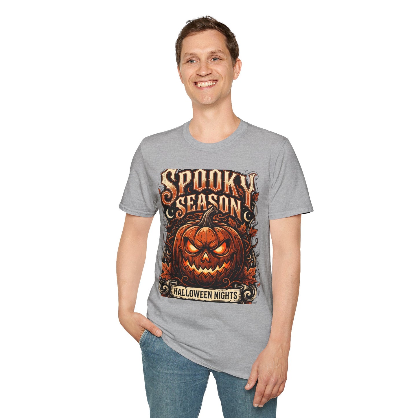 Spooky Season T-Shirt — Vintage Jack-O'-Lantern Halloween Tee