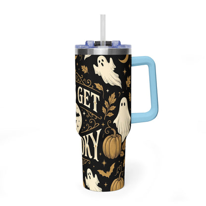 Let’s Get Spooky Halloween Ghosts & Pumpkins 40oz Thermal Tumbler