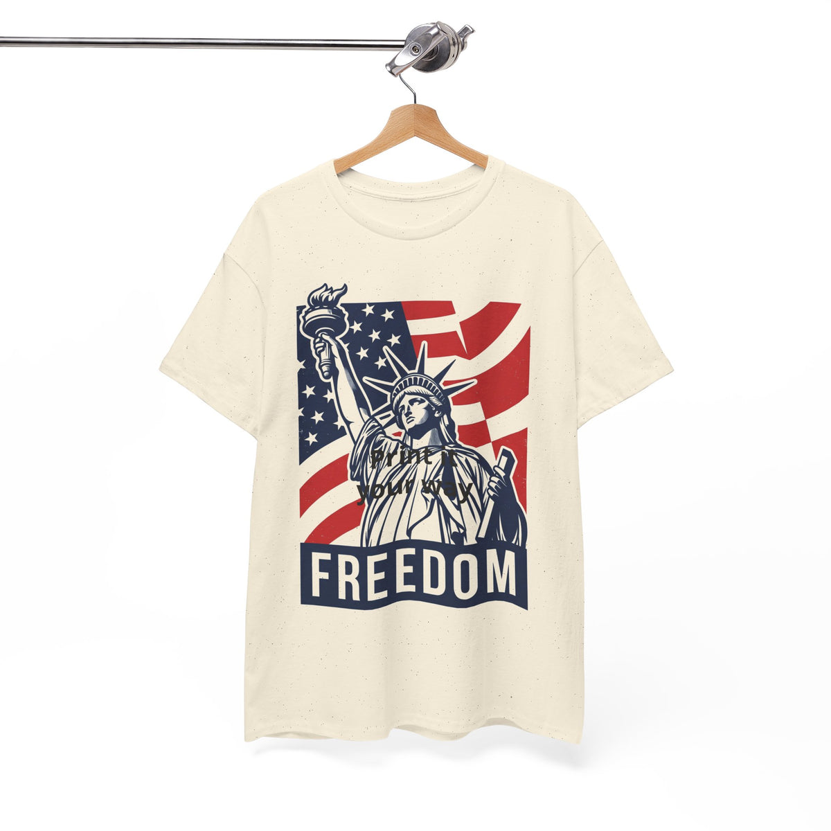 Freedom Statue T-Shirt — Patriotic USA Flag Tee (Statue of Liberty Design)