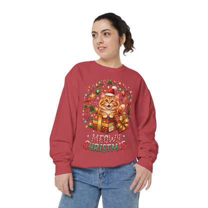 Meowy Christmas Cat Sweatshirt