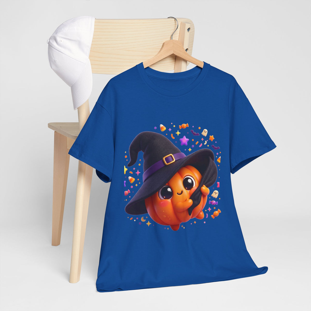 Pumpkin Witch T-Shirt — Cute Halloween Jack-o'-Lantern with Witch Hat