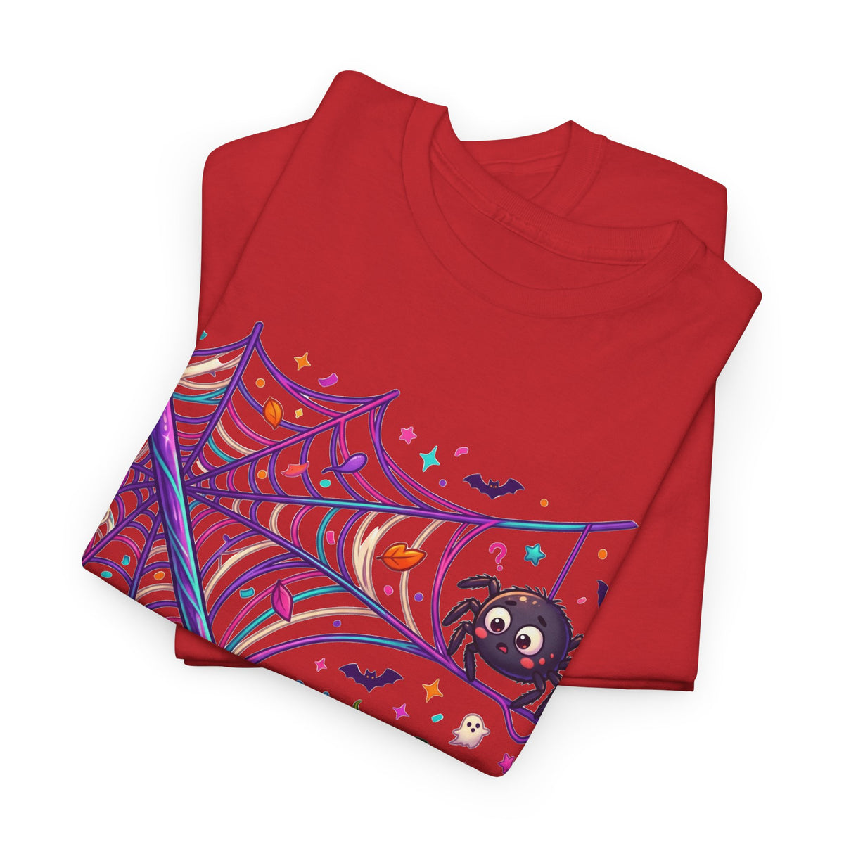 Pumpkin Spider Web Halloween T‑Shirt — Cute Spooky Pumpkin Cartoon Tee