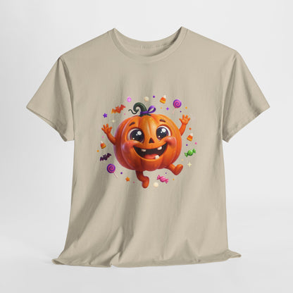 Halloween Pumpkin T‑Shirt — Happy Jack-O'-Lantern Candy Graphic Tee