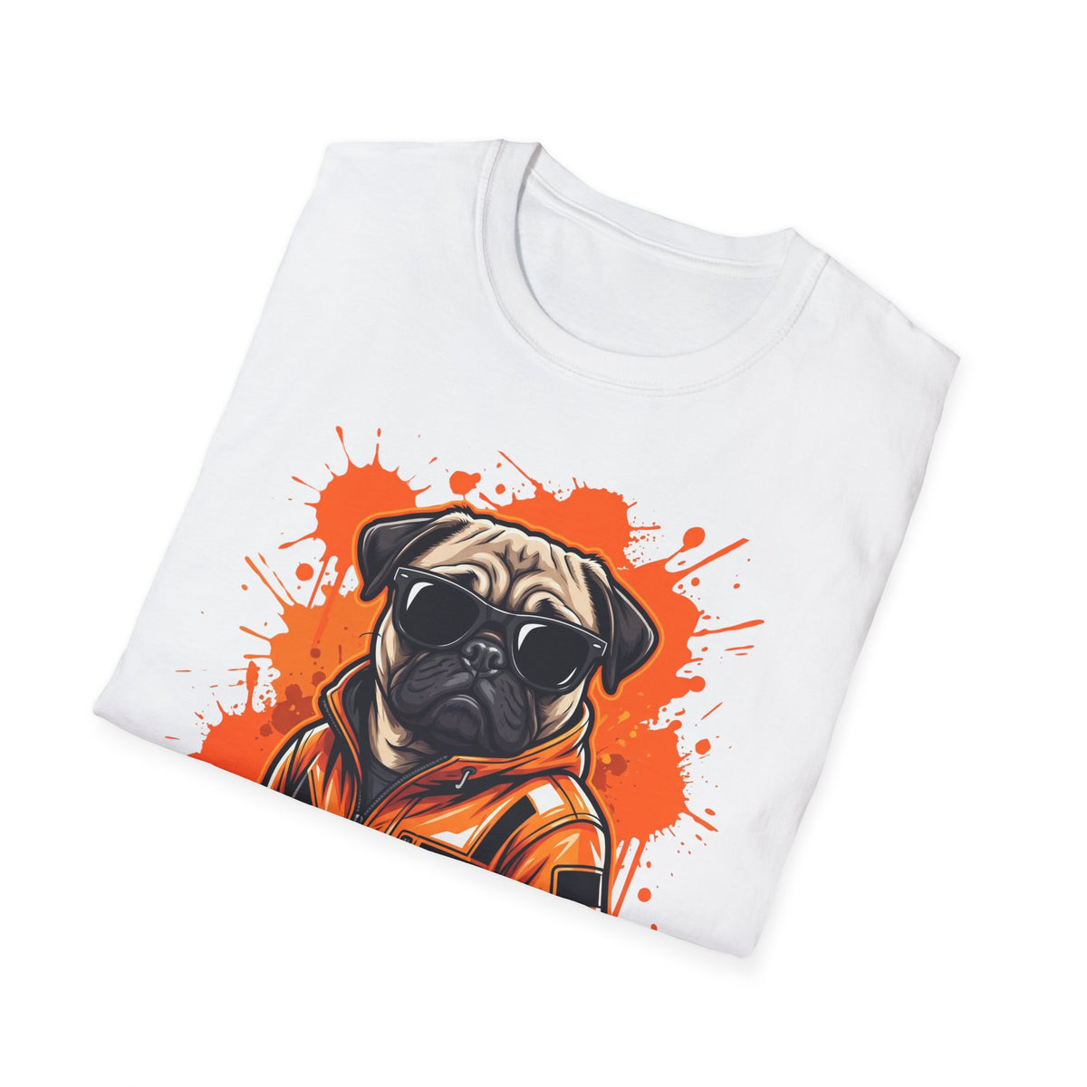Cool Dog T-Shirt — Pug with Sunglasses Graphic Tee