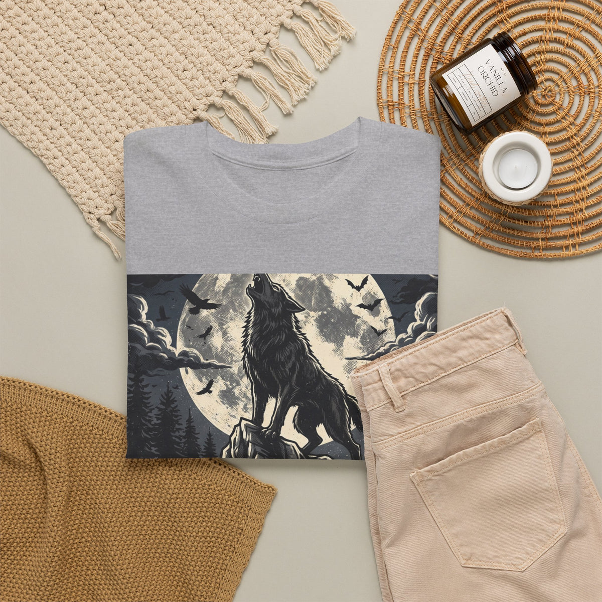 Full Moon Fever Wolf T-Shirt — 'Wild After Dark' Graphic Tee