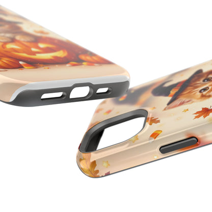 Halloween Kitten Pumpkin Phone Case — Magnetic Impact-Resistant