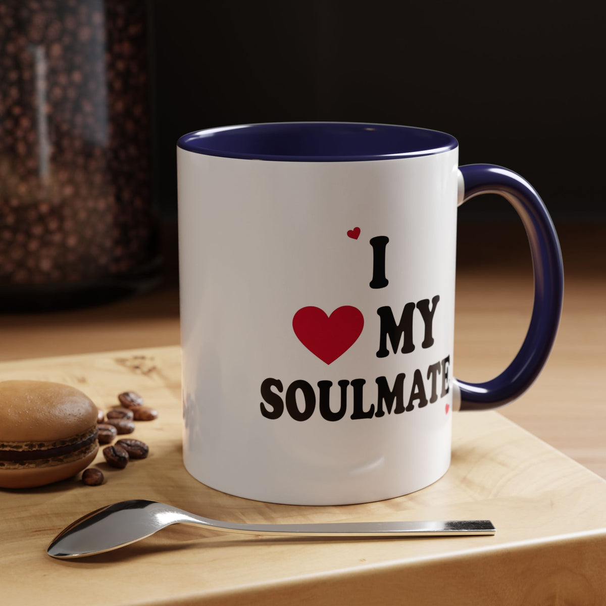 I Love My Soulmate Accent Coffee Mug