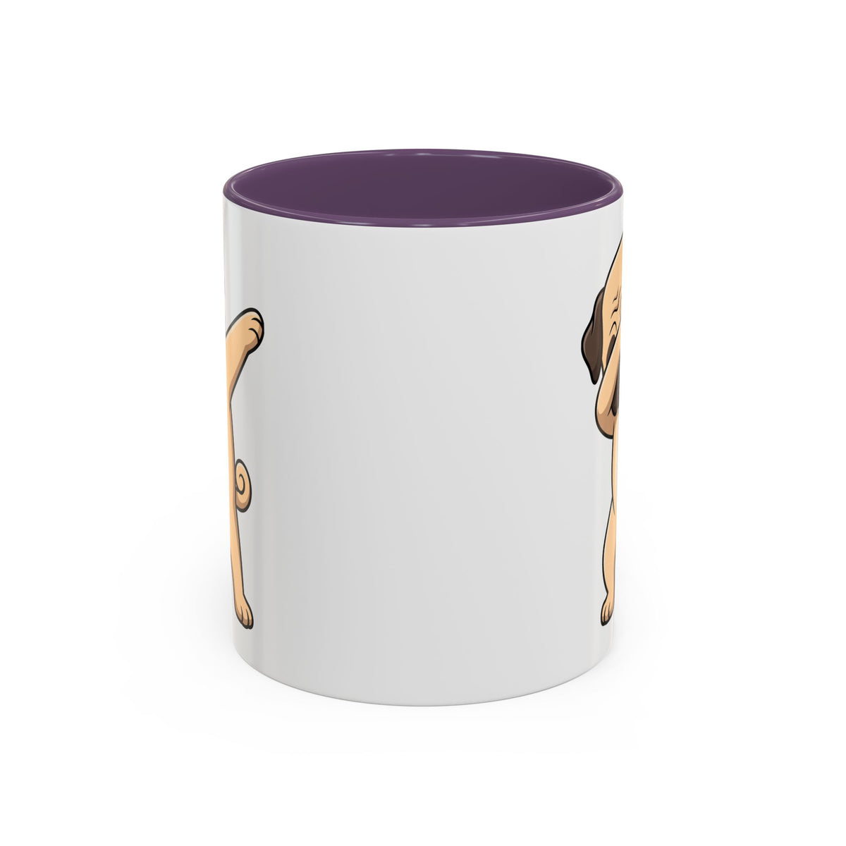 Dabbing Pug Coffee Mug — Cute Dog Accent Mug (11/15 oz)