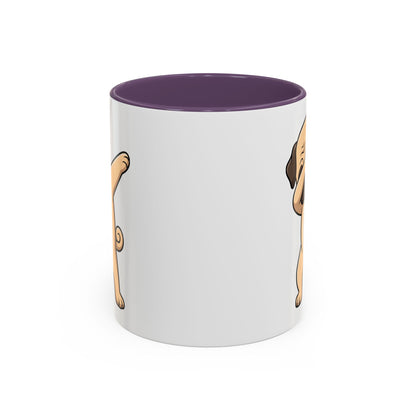 Dabbing Pug Coffee Mug — Cute Dog Accent Mug (11/15 oz)