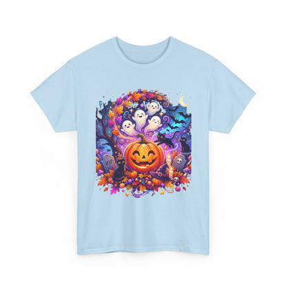 Halloween Pumpkin & Ghosts T-Shirt — Cute Spooky Jack-O'-Lantern Tee