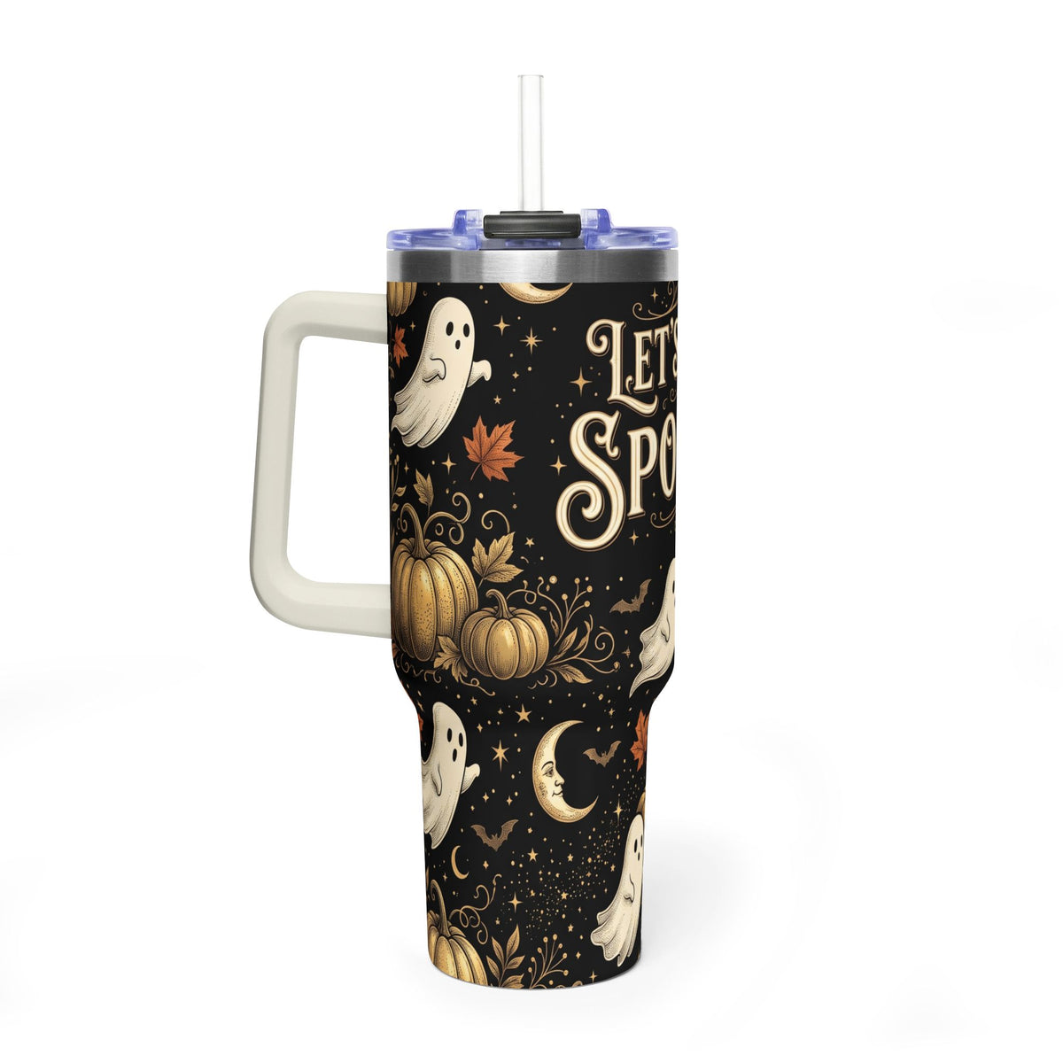 Let’s Get Spooky Halloween Ghosts 40oz Tumbler