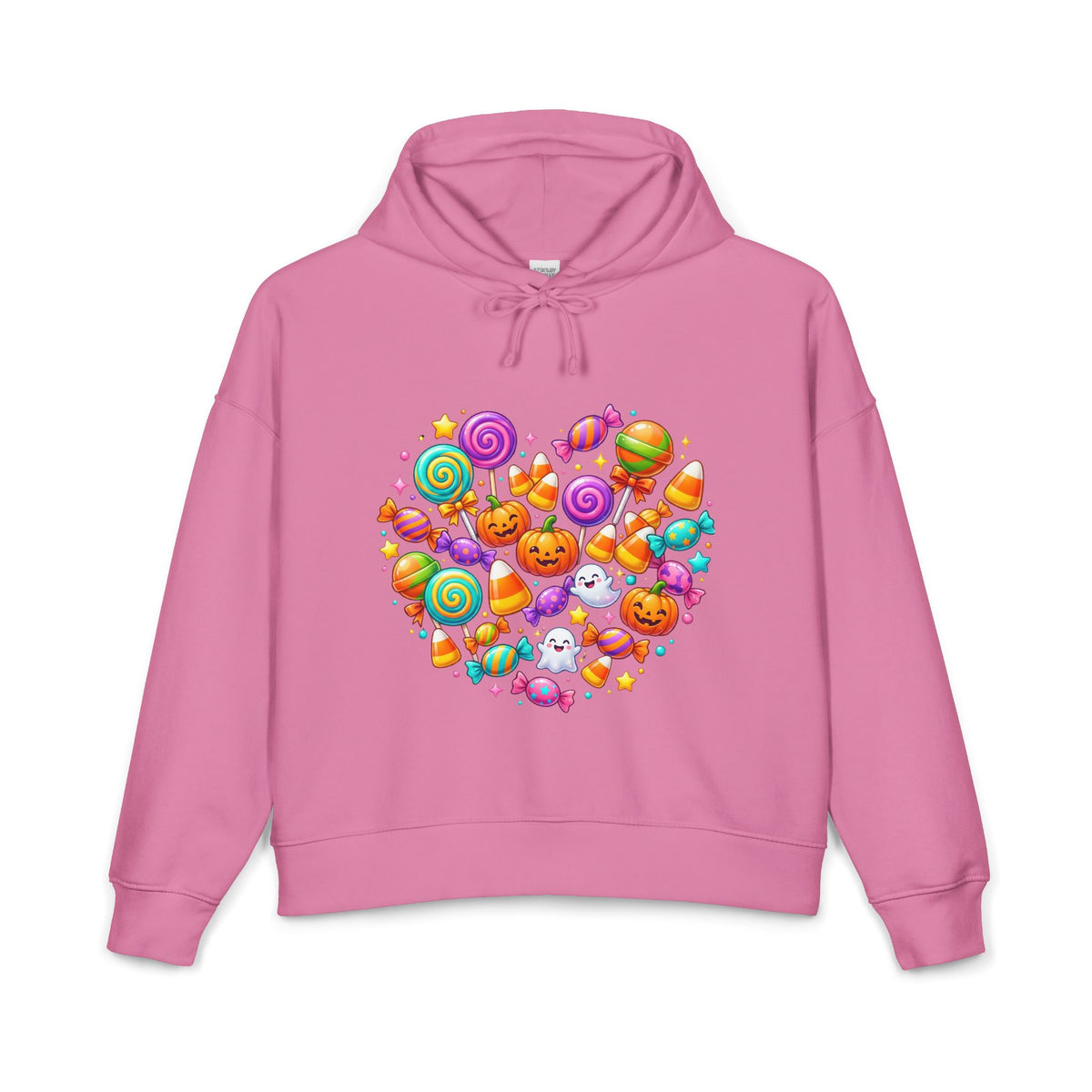 Halloween Candy Heart Hoodie — Cute Pumpkin & Candy Graphic