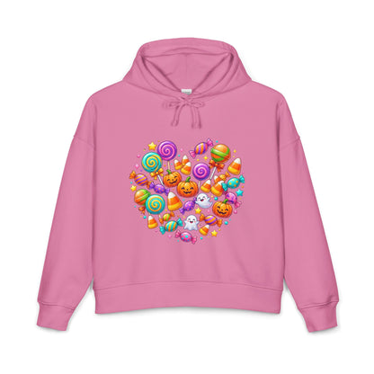 Halloween Candy Heart Hoodie — Cute Pumpkin & Candy Graphic