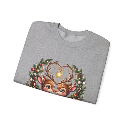 Reindeer In Love Sweatshirt – Cute Christmas Couple Deer Holiday Crewneck