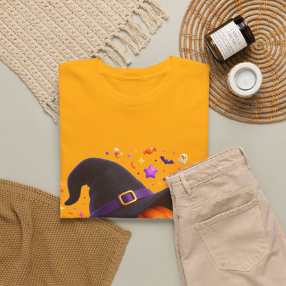 Pumpkin Witch T-Shirt — Cute Halloween Jack-o'-Lantern with Witch Hat