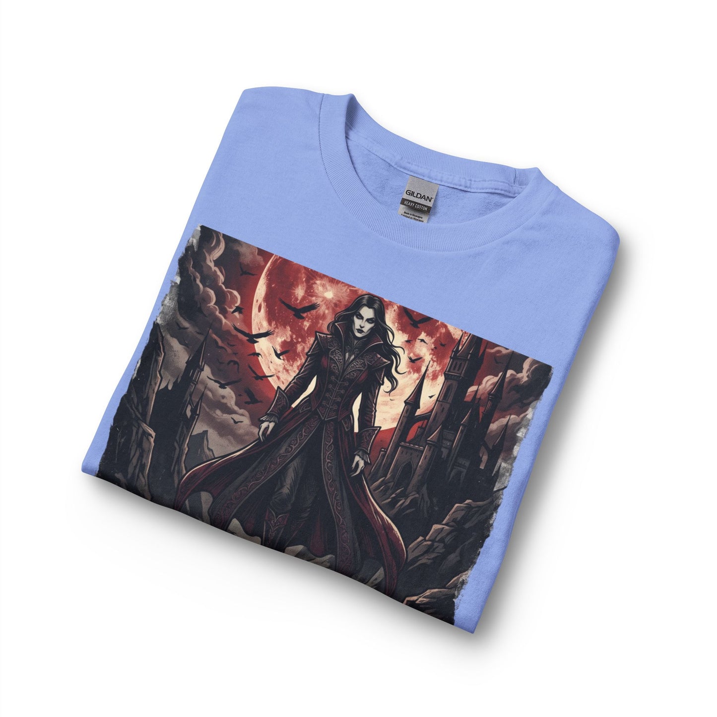 Blood Moon Long Sleeve Shirt — Gothic Vampire Graphic Tee