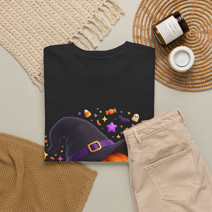 Pumpkin Witch T-Shirt — Cute Halloween Jack-o'-Lantern with Witch Hat