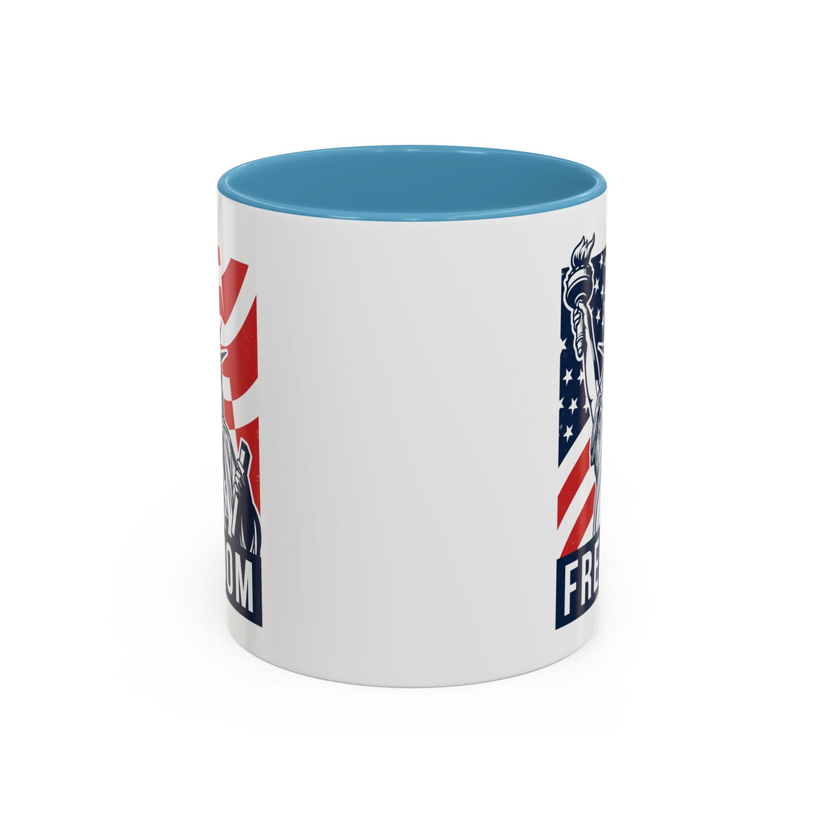 Freedom Statue Accent Coffee Mug — Patriotic Liberty 11/15oz