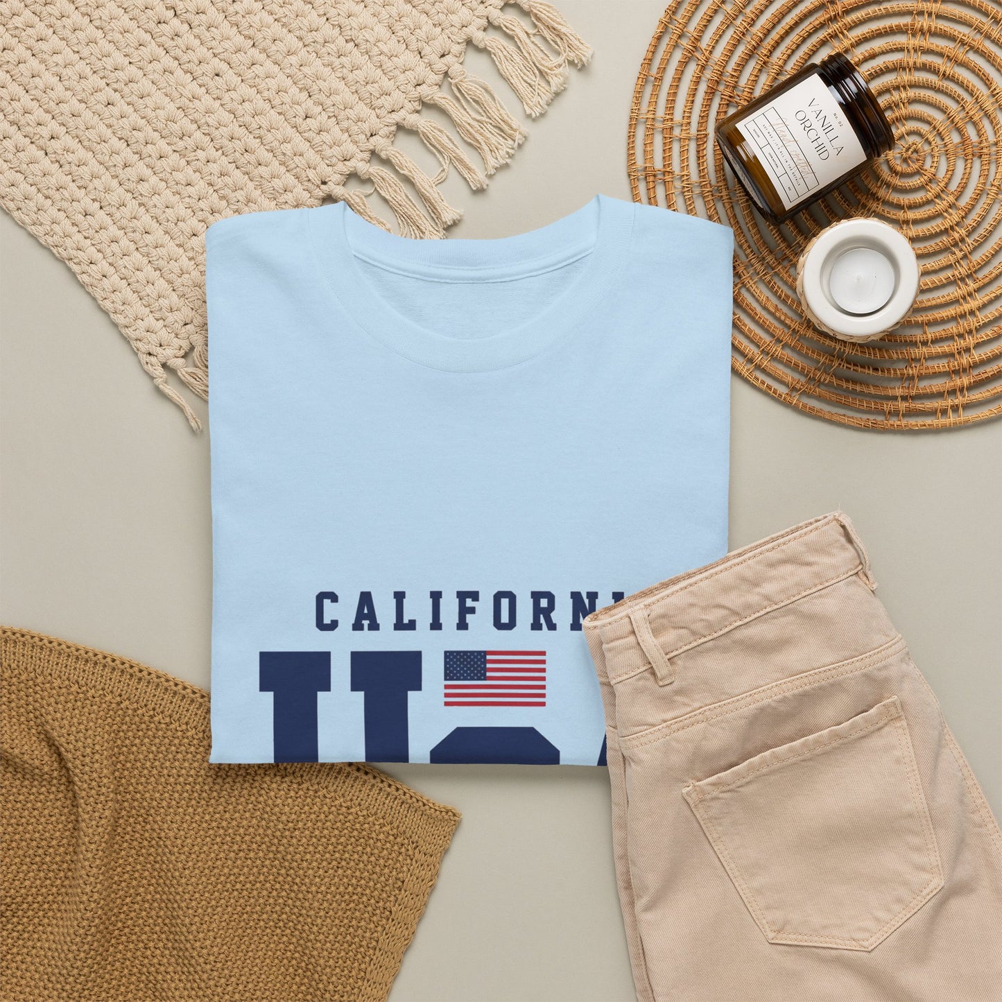 California USA Graphic Tee — Patriotic American Flag T‑Shirt