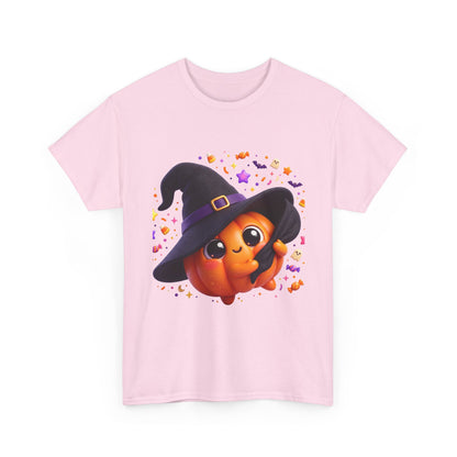 Pumpkin Witch T-Shirt — Cute Halloween Jack-o'-Lantern with Witch Hat